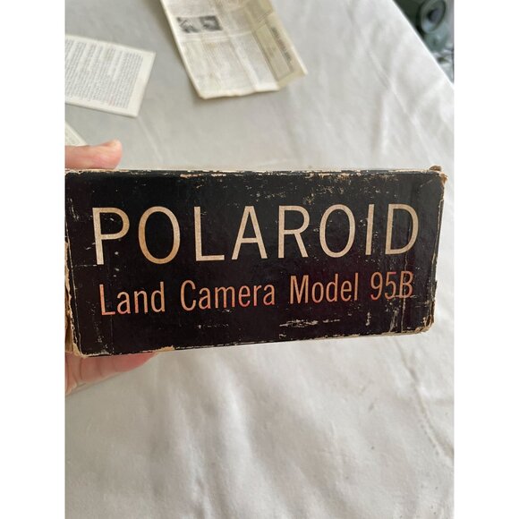 Polaroid Land Camera Model 95B With Original Box & Manuals Vintage Folding Insta - Picture 11 of 13